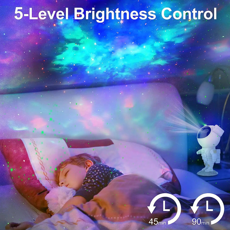 Astronauta LED Star Galaxy Projetor, luz noturna, céu estrelado, lâmpada nebulosa para quarto de casa, lâmpada decorativa Kids Night