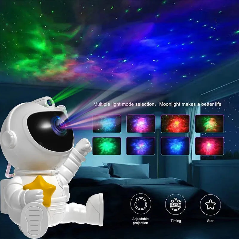 Astronauta Star Sky Projetor, LED Night Light para Berçário, Quarto Infantil, Decorativo, Melhor Criança de Natal, 2ª Galáxia